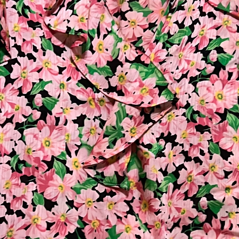 Zara pink floral silky blouse - Picture 4 of 7